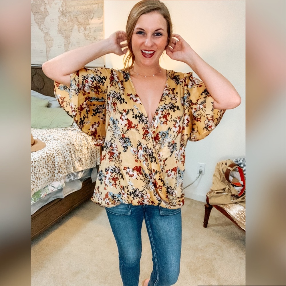 V-neck blouse
